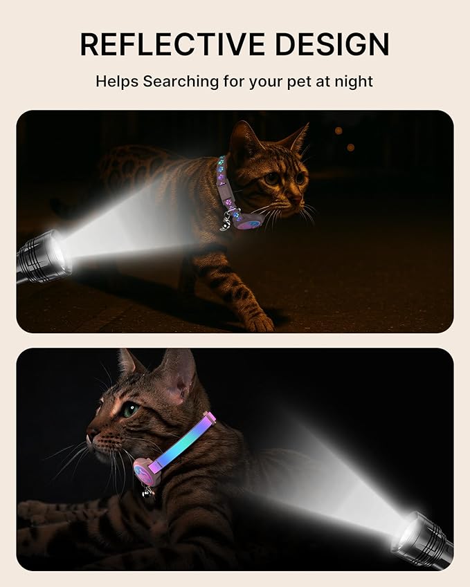 Cat Collar with Airtag Holder, 2 Pack Waterproof Breakaway Kitten Collar - Image 5