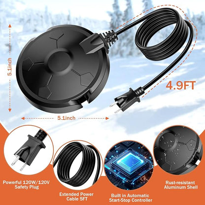 Daoeny Bird Bath Heater, 120W Bird Bath Heaters - Image 4