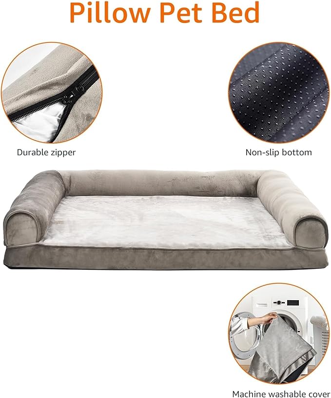 Amazon Basics Dog Bed with Cooling Gel Memory Foam, Pressure-Relief Support - Image 5