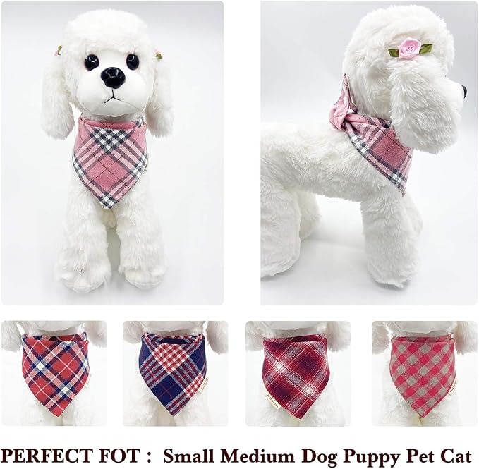 Savier 5PCS Dog Bandanas with Button - Image 3