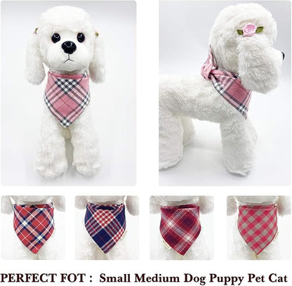 Savier 5PCS Dog Bandanas with Button - Image 3