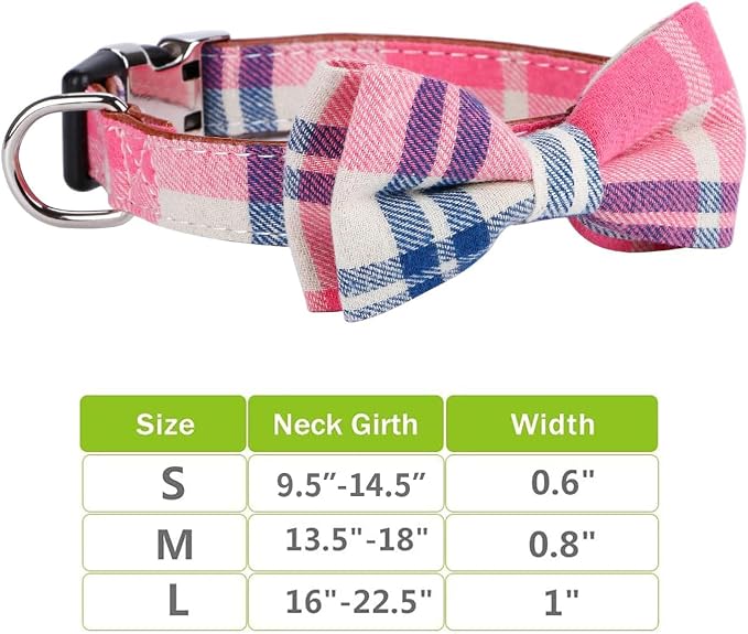 Faleela Soft &Comfy Bowtie Dog Collar, Detachable and Adjustable Bow Tie Collar - Image 5