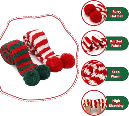 BWOGUE 2-Piece Knitted Dog Christmas Scarf & Bandana - Image 3