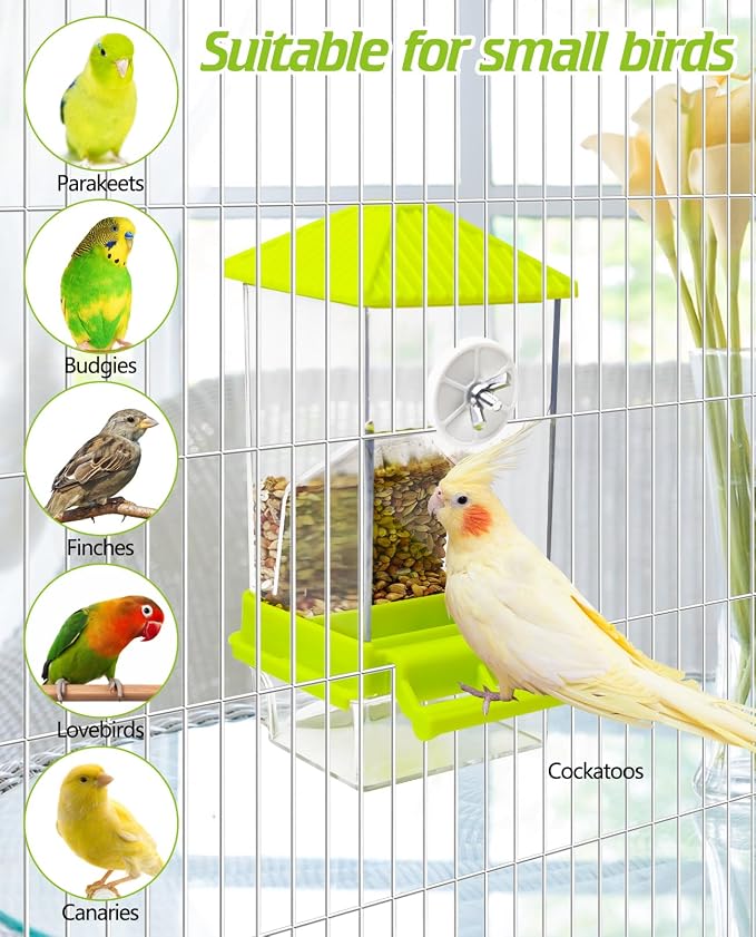 BNOSDM No Mess Automatic Bird Feeder Anti-Splash Bird Feeder Acrylic - Image 9