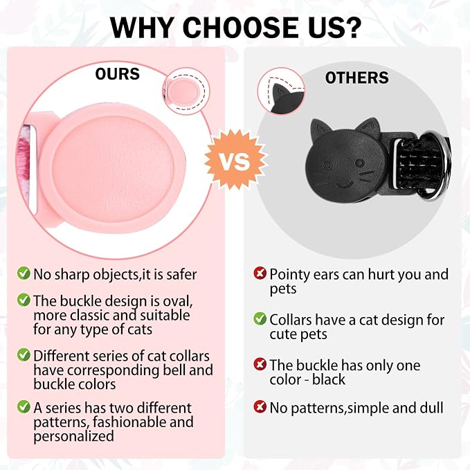 Breakaway Cat Collars for Girl Boy Cats, Spring Summer All Weather Cat Collar - Image 5