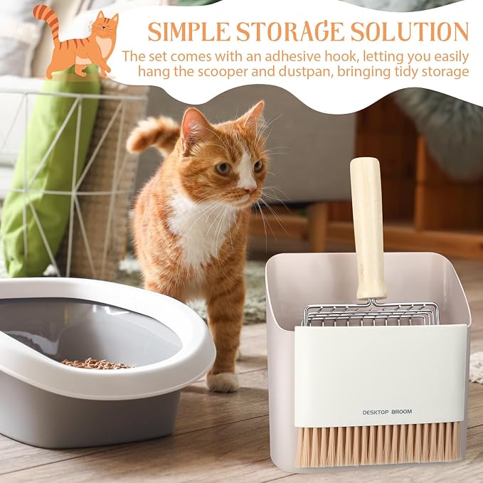 Cat Litter Scooper Kit Wooden Handle Metal Cat Litter Scoop Includes Small - Image 4