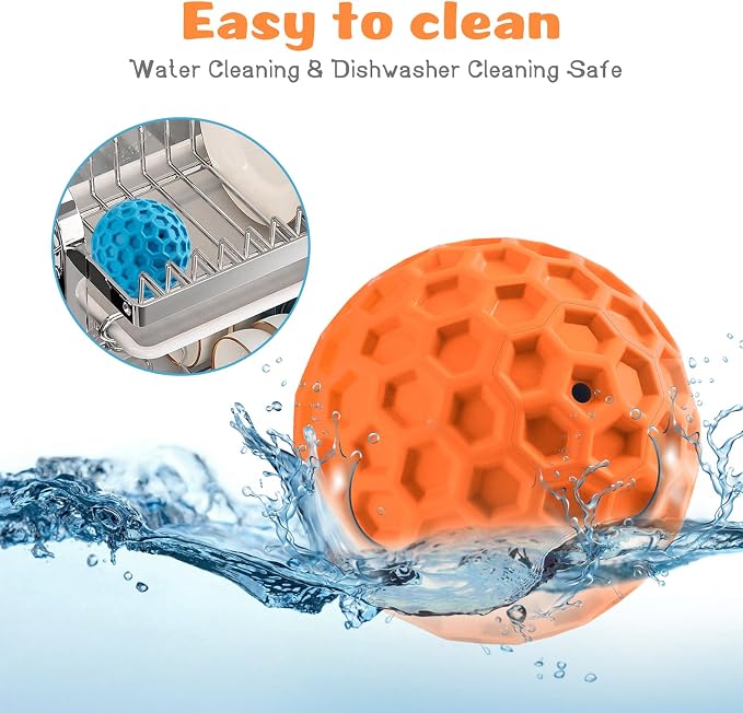HIPPIH Indestructible Squeaky Dog Toys, Interactive Dog Balls 2 Pack, Chew Toys - Image 7