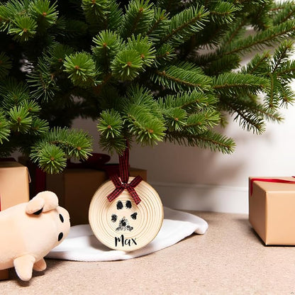 Pearhead Rustic Wood Paw Print Christmas Tree Ornament, Dog or Cat Pawprint - Image 4