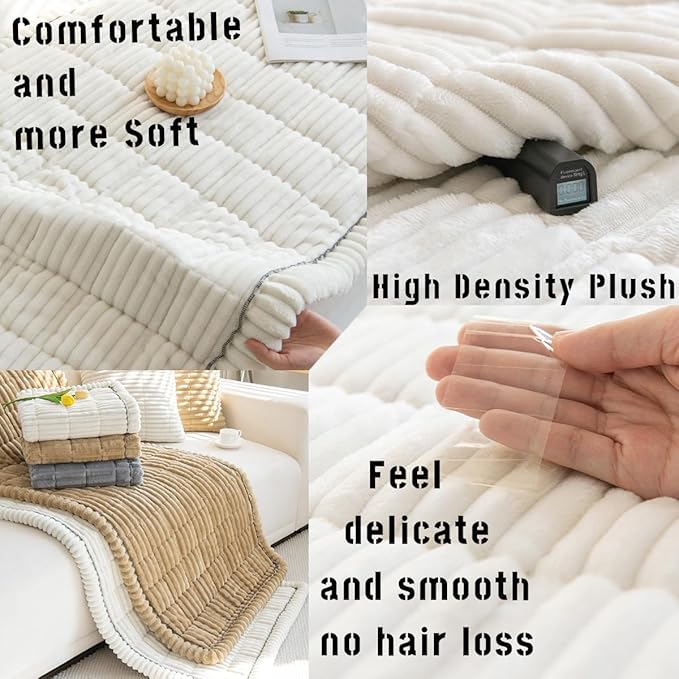 Sofa Cover Fuzzy Couch Cover for Pet, Couch Covers for Dogs Washable Non-Slip - Image 3