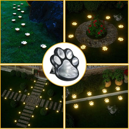 3pcs-Solar Paw Print Lights, Wireless of Cat Dog Animal Solar Lights Outdoor - Image 7