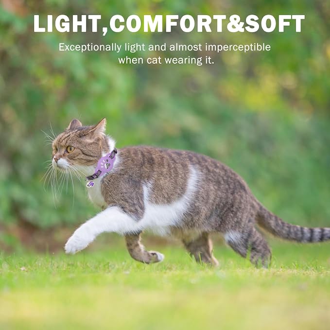 Airtag Cat Collar Breakaway, Reflective Kitten Collar - Image 3