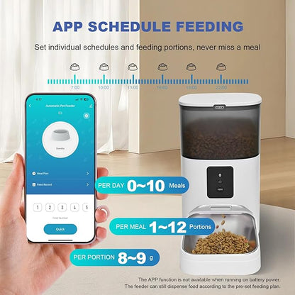 2.4G WiFi Automatic Cat Feeder, 4L Food Dispenser - Image 2