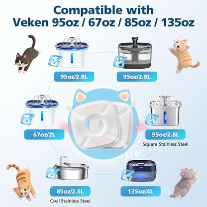16 Pcs Cat Water Fountain Filters - Image 3