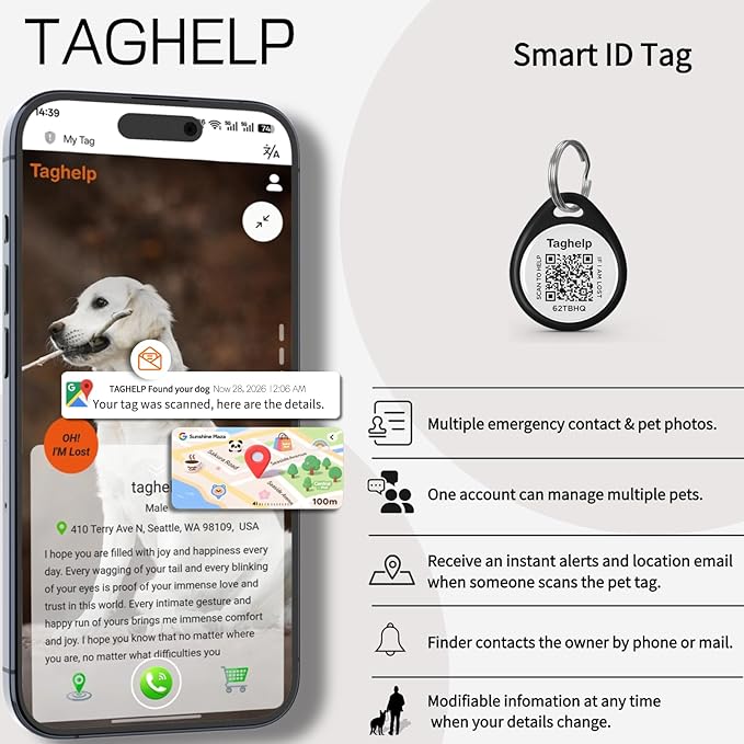 2-Pack -Smart QR Code Pet ID Tag - Image 6