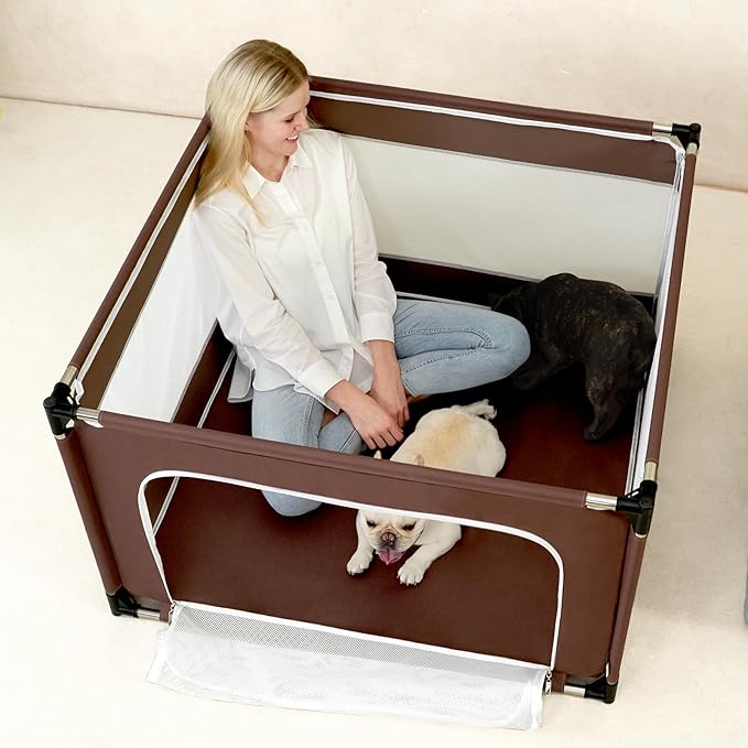 EHEYCIGA 42x42x26 Inches Puppy Playpen Without Top Cover - Image 9