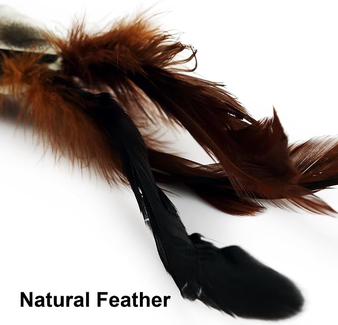 TTcat 2 Pcs Real Feather Cat Bird Toys Realistic Simulation Bird Cat Toys - Image 6