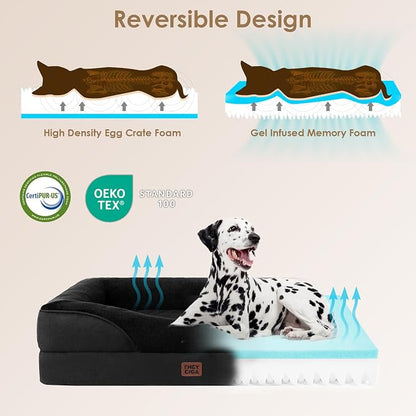 EHEYCIGA Orthopedic Dog Bed for Medium Dog, Waterproof Liner & Washable - Image 2