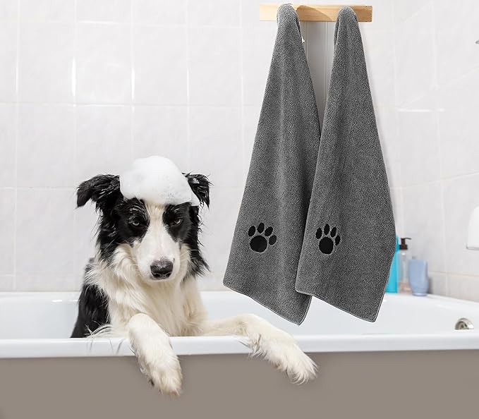 3 Pack Microfiber Dog Towels for Drying Dogs, Super Absorbent and Soft Pet - Image 5