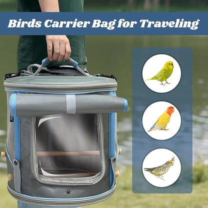 Bird Travel Carrier Cage for Small to Medium Size, Portable Parrot Parakeet - Image 6