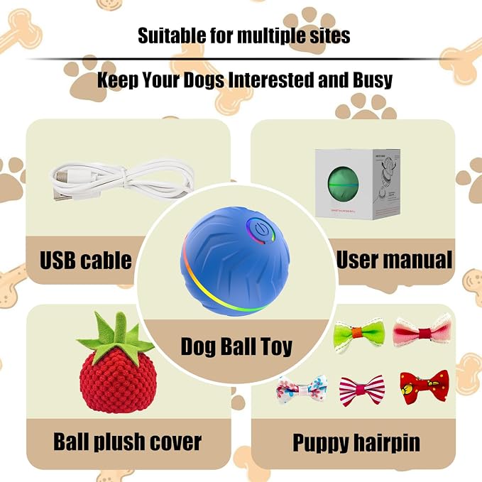 Interactive Dog Toys Dogs Ball, Moving Dog Toy - Image 7