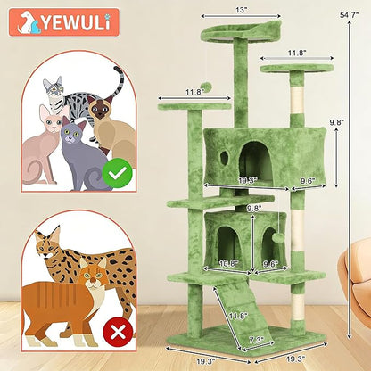 54in Cat Tree Cat Climbing Tower - Image 7