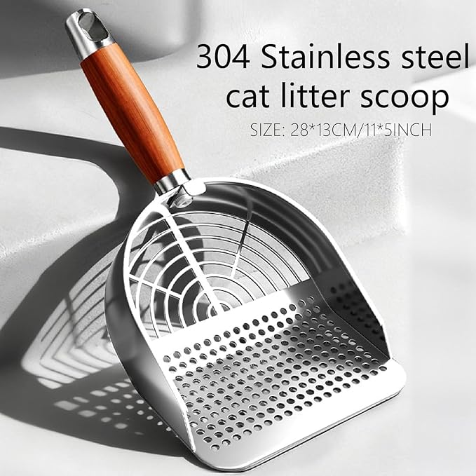 DHXYZZB Cat Litter Scoop 304 Stainless Steel Litter Shovel, Heavy Duty Litter - Image 7
