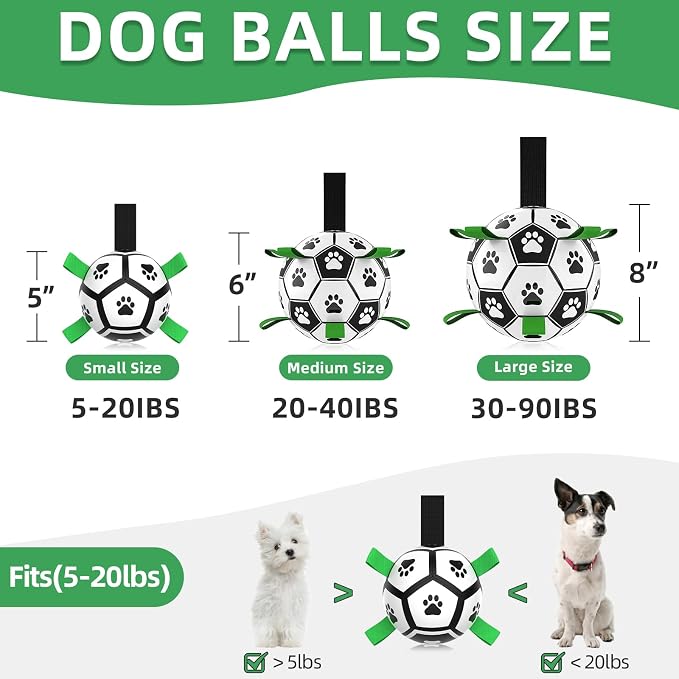 QDAN Dog Toys Soccer Ball with Straps, Interactive Toys - Image 6