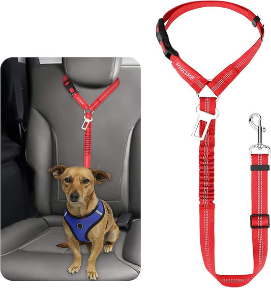 BWOGUE Pet Dog Cat Seat Belt Reflective Car Dog Headrest Restraint Leash by BWOGUEPetHome