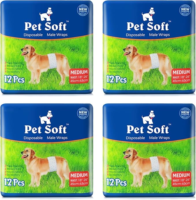 Pet Soft Disposable Male Dog Wraps by PetSoft