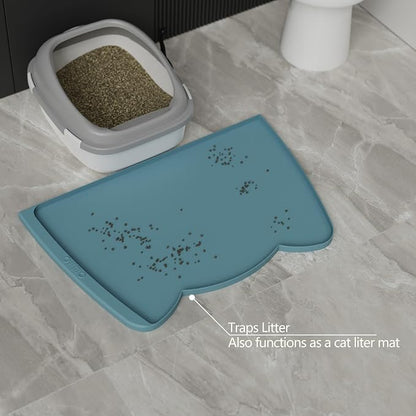 OHMO Dog Food Mat w/Residue Collection Pocket Silicone Pet Feeding Mat - Image 7
