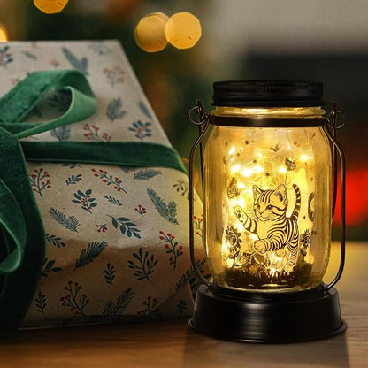 kyoryuger Cat Gift for Women Cat Gifts Solar Lantern, Cat Solar Lights Outdoor - Image 5