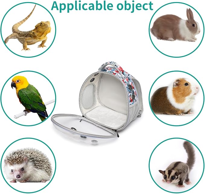 Portable Travel pet Backpack Carrier Hamster Bag Guinea Pig Bird Small Dog cat - Image 3