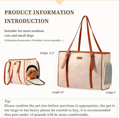 Fashion Dog Purse Pet Carrier Leather Bag - Image 2