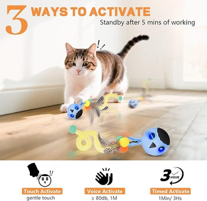 Cat Toys, Interactive Cat Toys for Indoor Cats, USB Rechargeable Electronic - Image 4