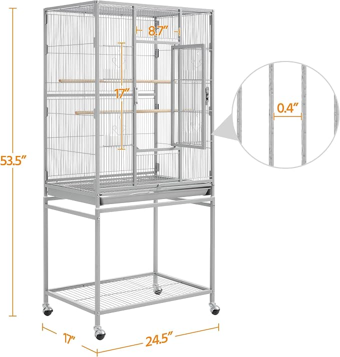 Topeakmart 53.5inch Height Large Bird Cage Extral Space Parrot Cage - Image 4