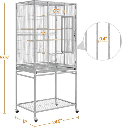 Topeakmart 53.5inch Height Large Bird Cage Extral Space Parrot Cage - Image 4