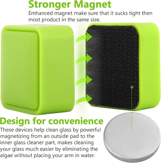 Magnetic Aquarium Fish Tank Glass Algae Scrapers Glass Cleaner Scrubber Clean - Image 2