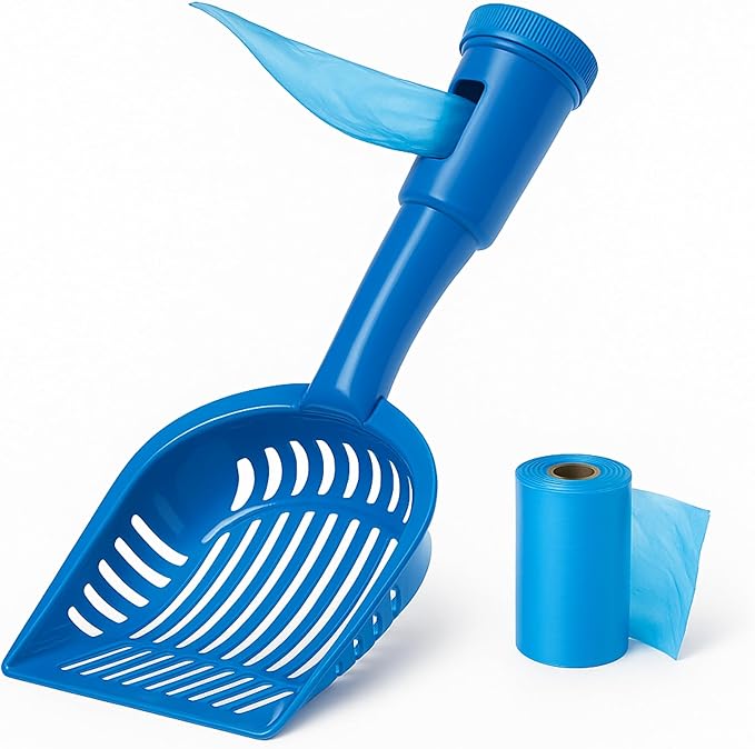 2-in-1 Pooper Scooper with Bag Attachment, Cat Litter Shovel Scoop with Bag by Unknown