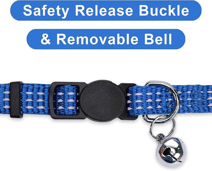 Pawtitas Reflective Blue Cat Collar - Image 3