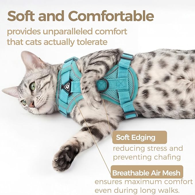 Cat Harness and Leash Set Escape Proof Tactical Medium Kitten Harness Emotional - Image 7