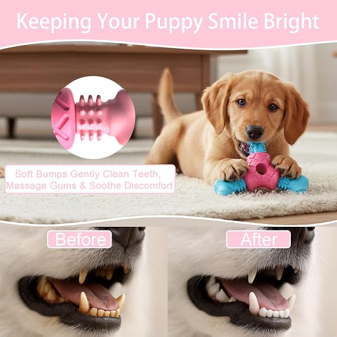 Puppy Chew Toys for Teething, Indestructible Dog Chew Toys for Aggressive - Image 4