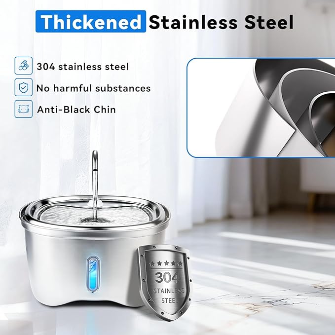 Cat Water Fountain Stainless Steel, 120oz/3.5l Water Fountains - Image 4
