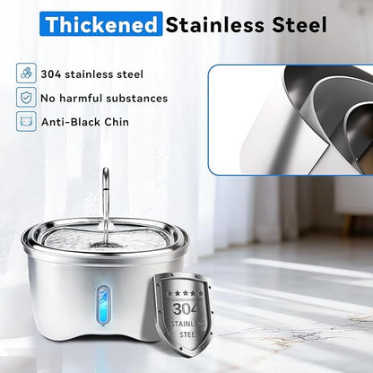 Cat Water Fountain Stainless Steel, 120oz/3.5l Water Fountains - Image 4