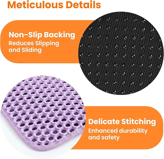 Jumbo Cat Litter Mat, 46x26 Inches Double Layer Honeycomb Litter Trapping Mat - Image 8