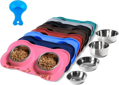 Hubulk Pet Dog Bowls 2 Stainless Steel Dog Bowl by Hubulk