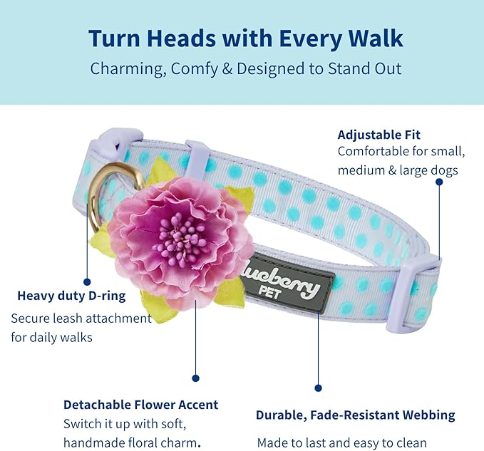 Blueberry Pet Adjustable Flocking Dog Collar - Image 2