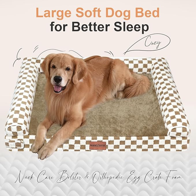 Large Dog Bed Orthopedic Washable: Beds Bolster XL Bed Big XLarge Dogs Egg - Image 2