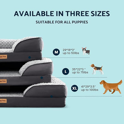 Dog Bed for Small and Medium Dogs & Cats, Waterproof Lining for Indoor Outdoor - Image 2