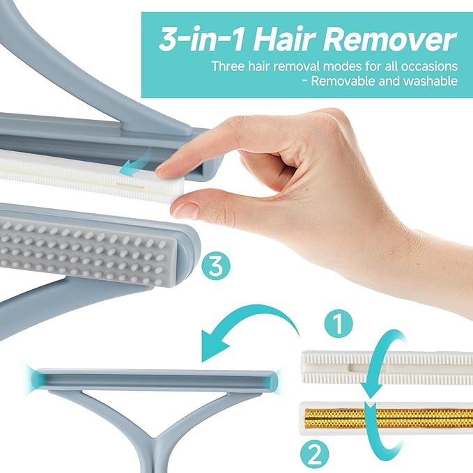 Carpet Rake for Pet Hair Removal Tool, Reusable Pet Hair Remover Broom - Image 7