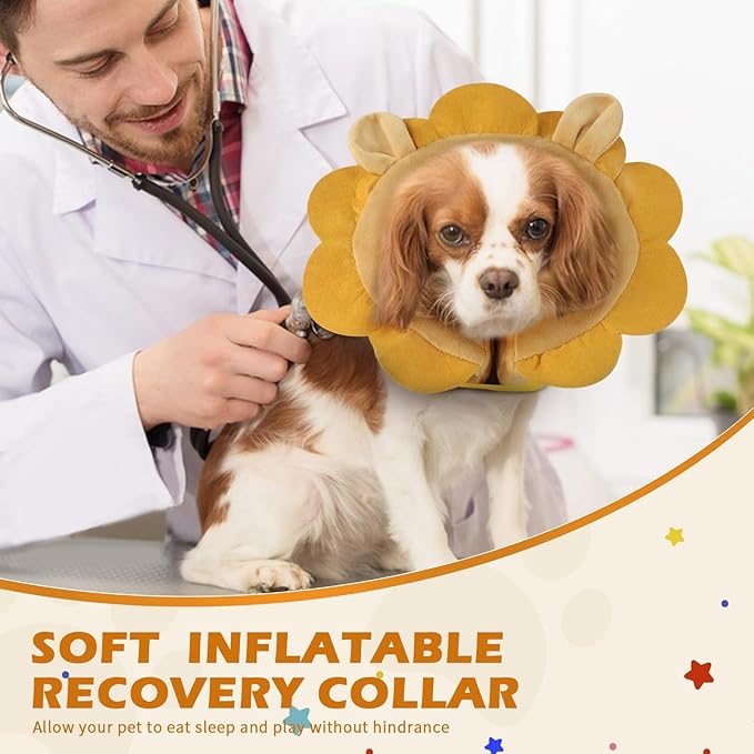 IEUUMLER Inflatable Recovery Dog Collar, Protective Donut Cone, Adjustable Soft - Image 6